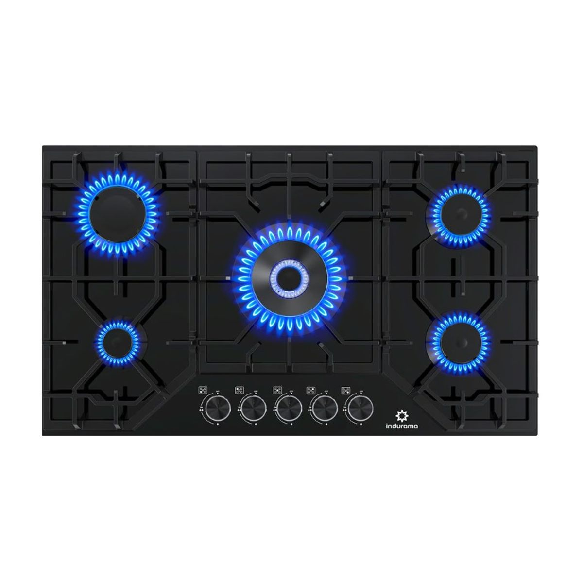 INDURAMA - ENCIMERA INDURAMA EGI-905VDNEG DE 5 QUEMADORES A GAS - 90 CM