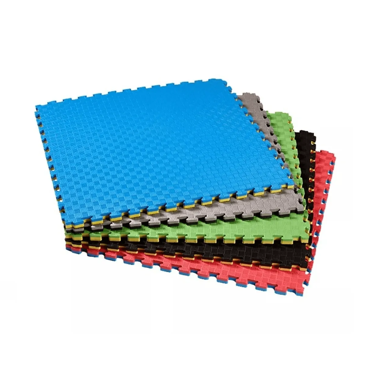GENERICO - Tatami Gym puzzle Piso para gimnasio rompecabezas negro rojo
