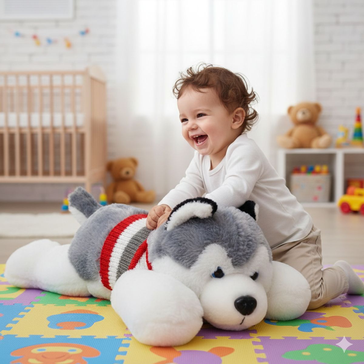 GENERICO - Peluche de Perro Siberiano Gigante