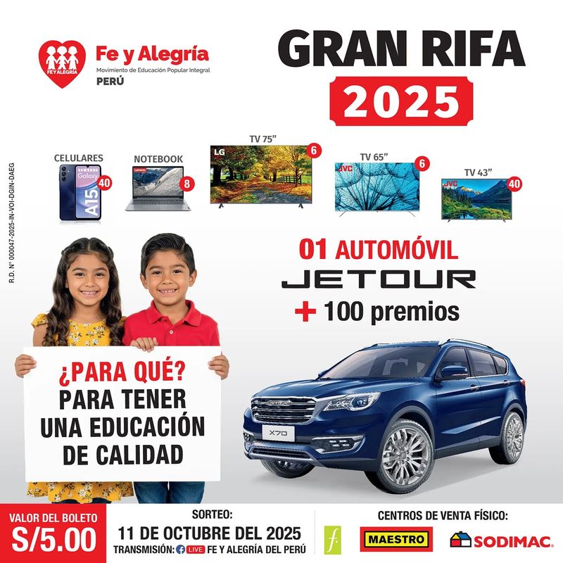 FE Y ALEGRIA - Ticket Digital Fe y Alegría 2025 (Envío por correo electrónico)