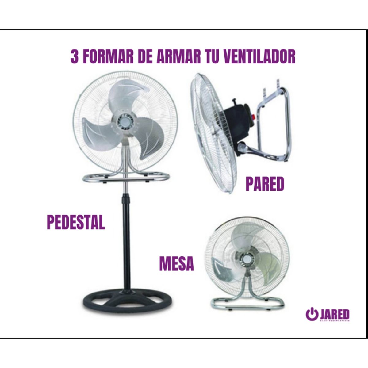 GENERICO - Ventilador De 5 Aspas 3 En 1 De 18″ 200W  BK-8219VI