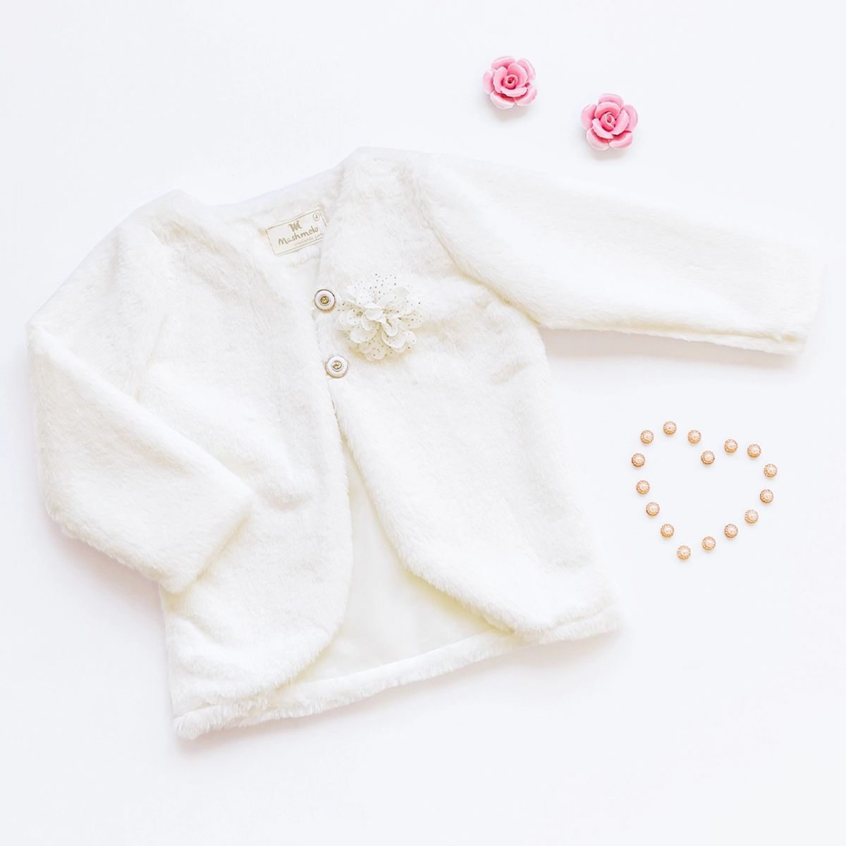 KIDS MASHMELO - Chaqueta Crop De Peluche Para Niña Kids Mashmelo