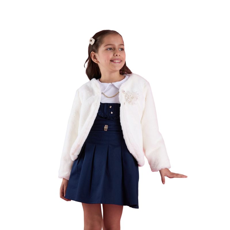 KIDS MASHMELO - Chaqueta Crop De Peluche Para Niña Kids Mashmelo
