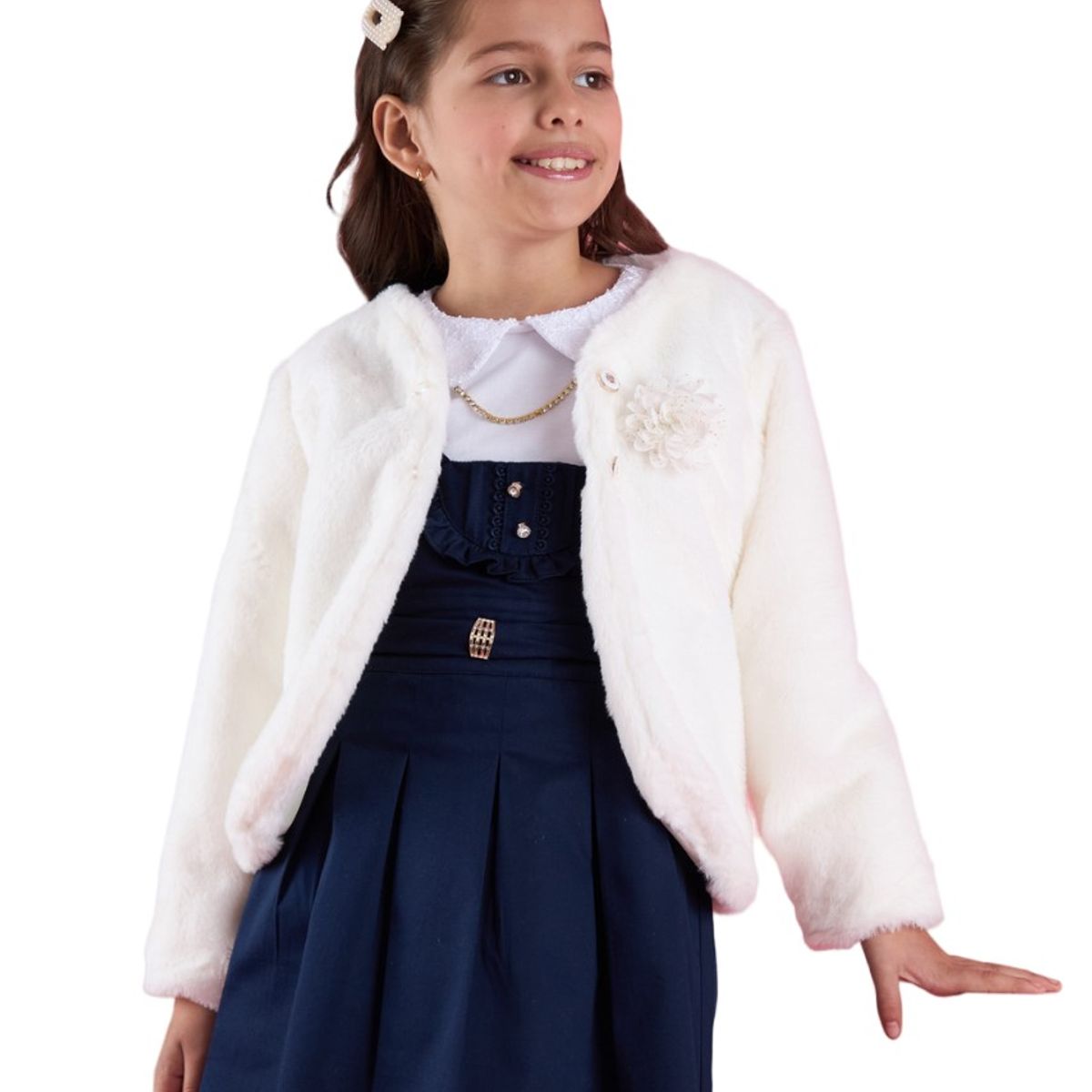 KIDS MASHMELO - Chaqueta Crop De Peluche Para Niña Kids Mashmelo