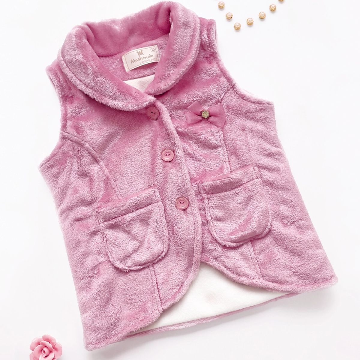 KIDS MASHMELO - Chaleco De Peluche Para Niña Kids Mashmelo