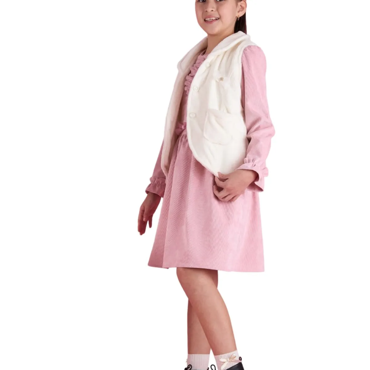 KIDS MASHMELO - Chaleco De Peluche Para Niña Kids Mashmelo