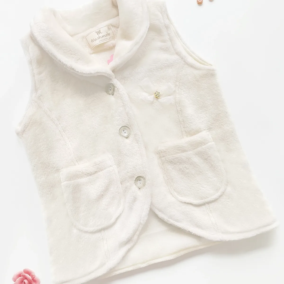 KIDS MASHMELO - Chaleco De Peluche Para Niña Kids Mashmelo