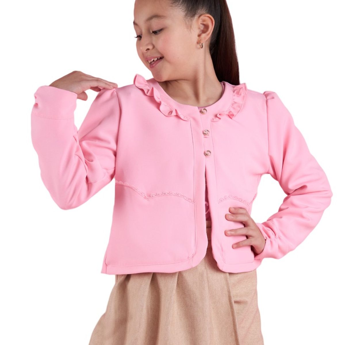 KIDS MASHMELO - Blazer De Catania Con Corte Corazon Para Niña Kids Mashmelo