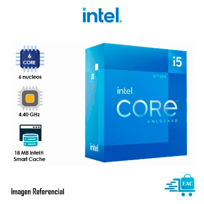 INTEL - PROCESADOR INTEL CORE I5 12400F 2.50GHZ/LGA1700 P/N: BX8071512400F