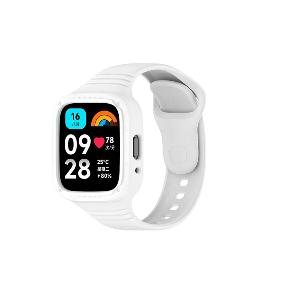 GENERICO - Correa Silicone Completo para Xiaomi Redmi Watch 3 Lite Blanco