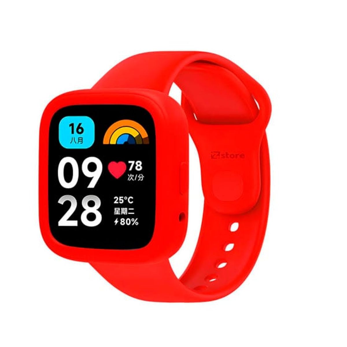GENERICO - Correa Silicone Completo para Xiaomi Redmi Watch 3 Lite Rojo