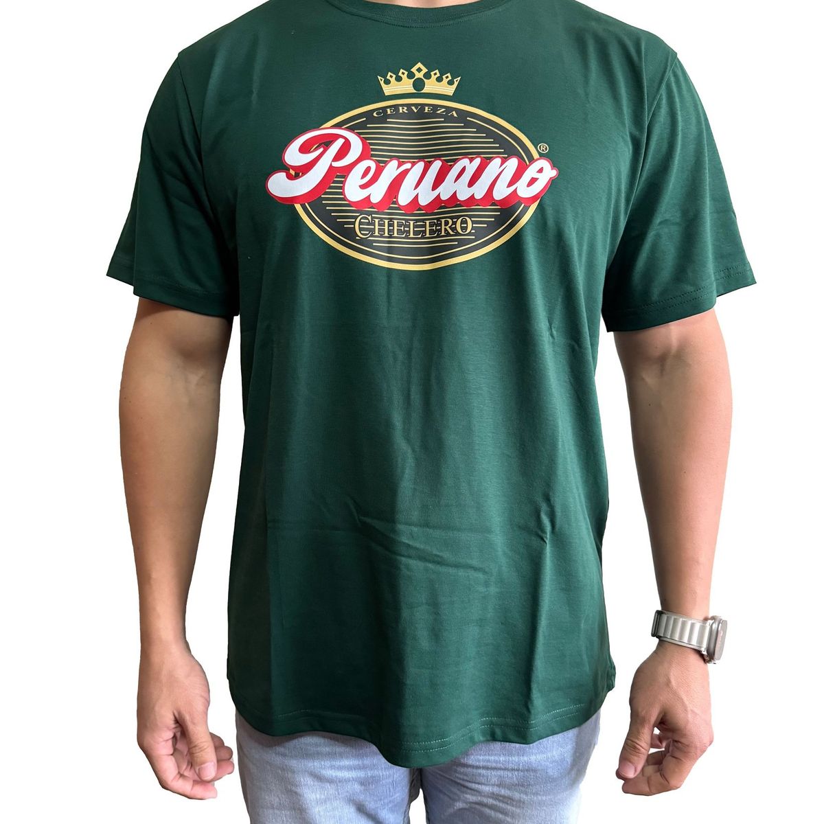 GENERICO - Polo Hombre manga corta diseño Peruano Chelero - Verde