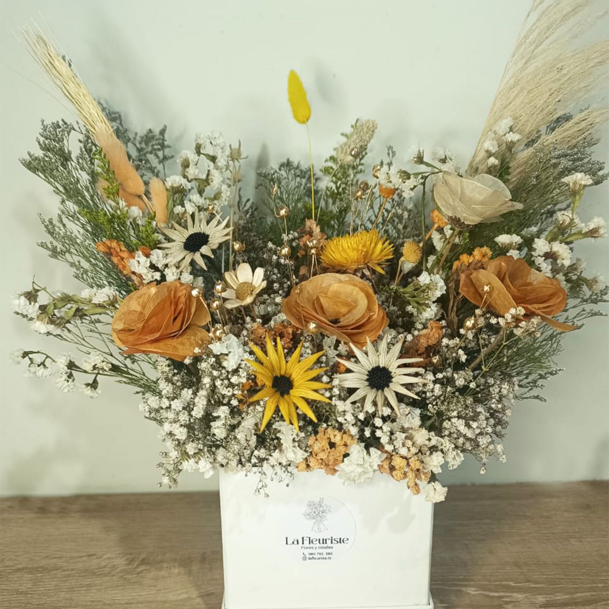 GENERICO - Box Arreglo flores Amarillas Flores de Otoño Día de la Madre