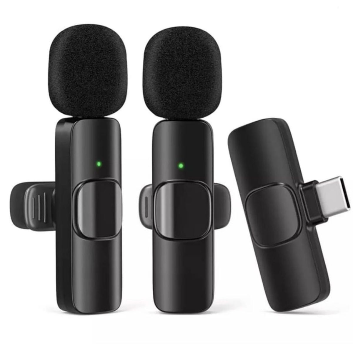 GENERICO - Micrófono Inalámbrico Solapero Pechero 2 En 1 Celular Usb C