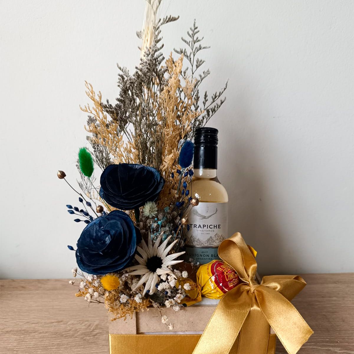 GENERICO - Box para regalar flores secas Flores Día del Padre