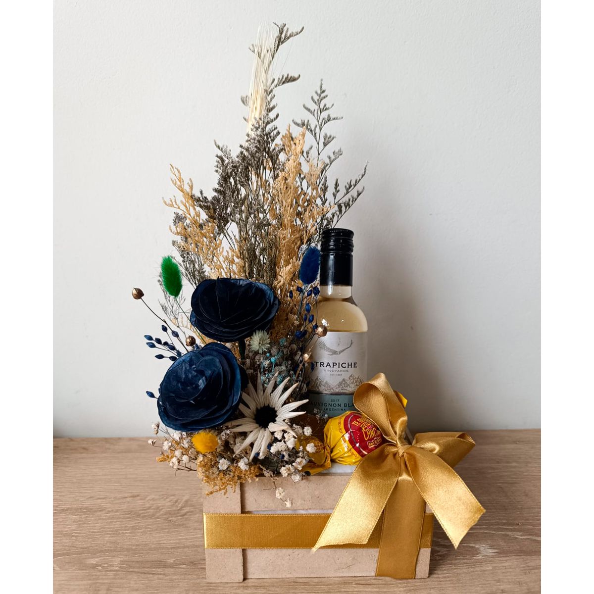 GENERICO - Box para regalar flores secas Flores Día del Padre