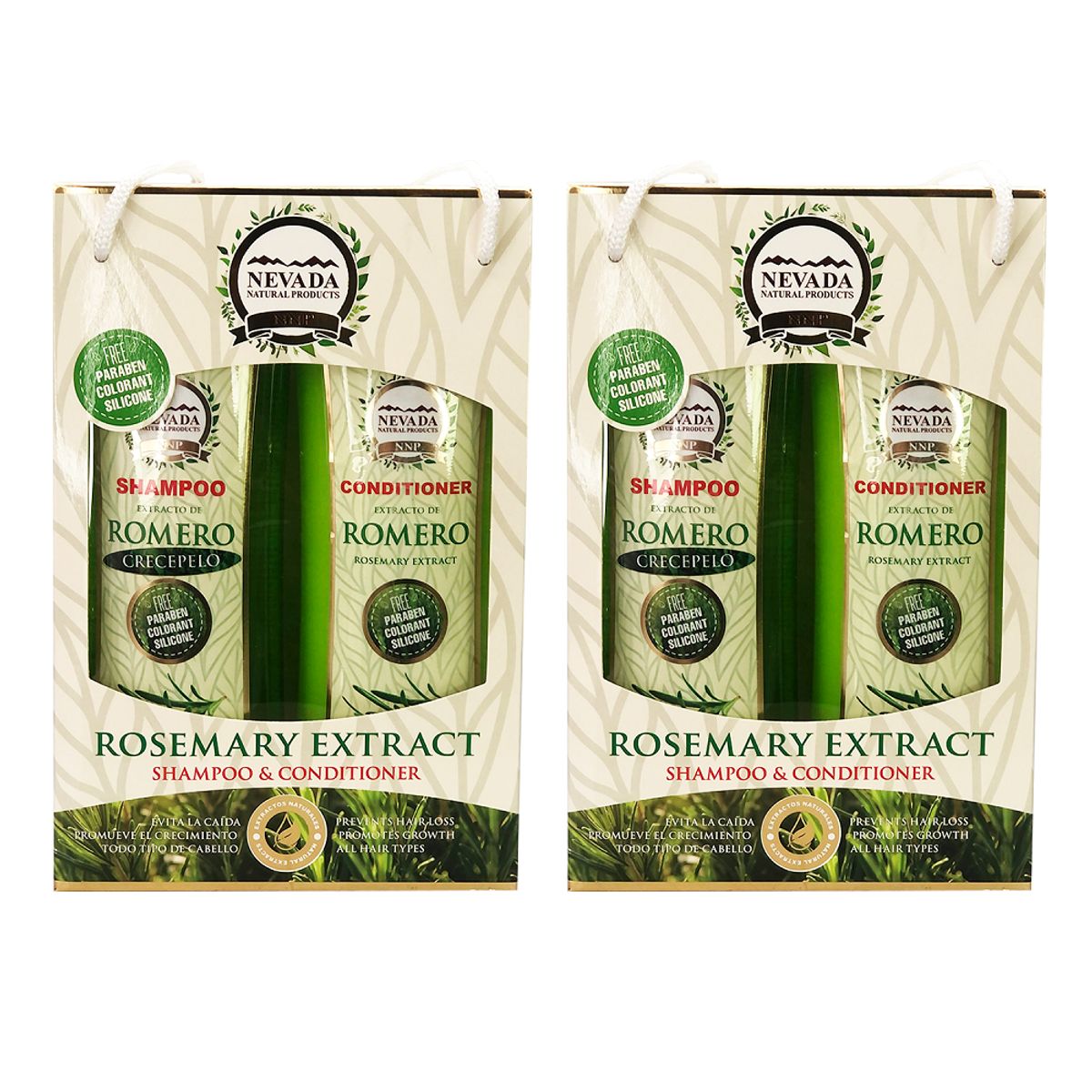 NEVADA NATURAL PRODUCTS - Shampoo + Acondicionador Romero Nevada 420ml 2 Pack