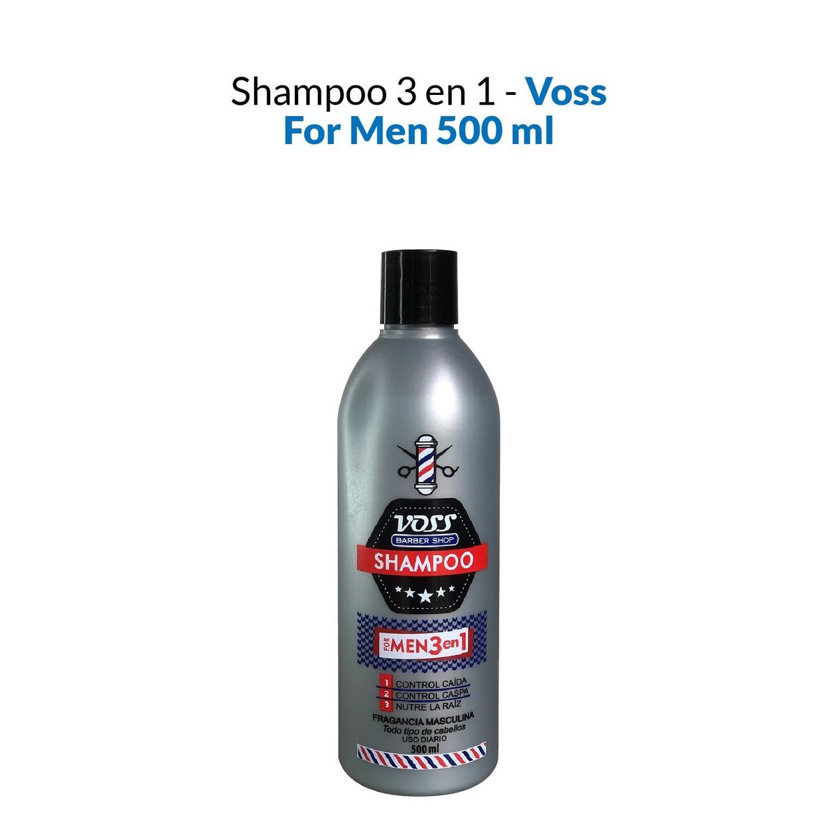 VOSS - Shampoo 3 En 1 For Men Voss 500ml