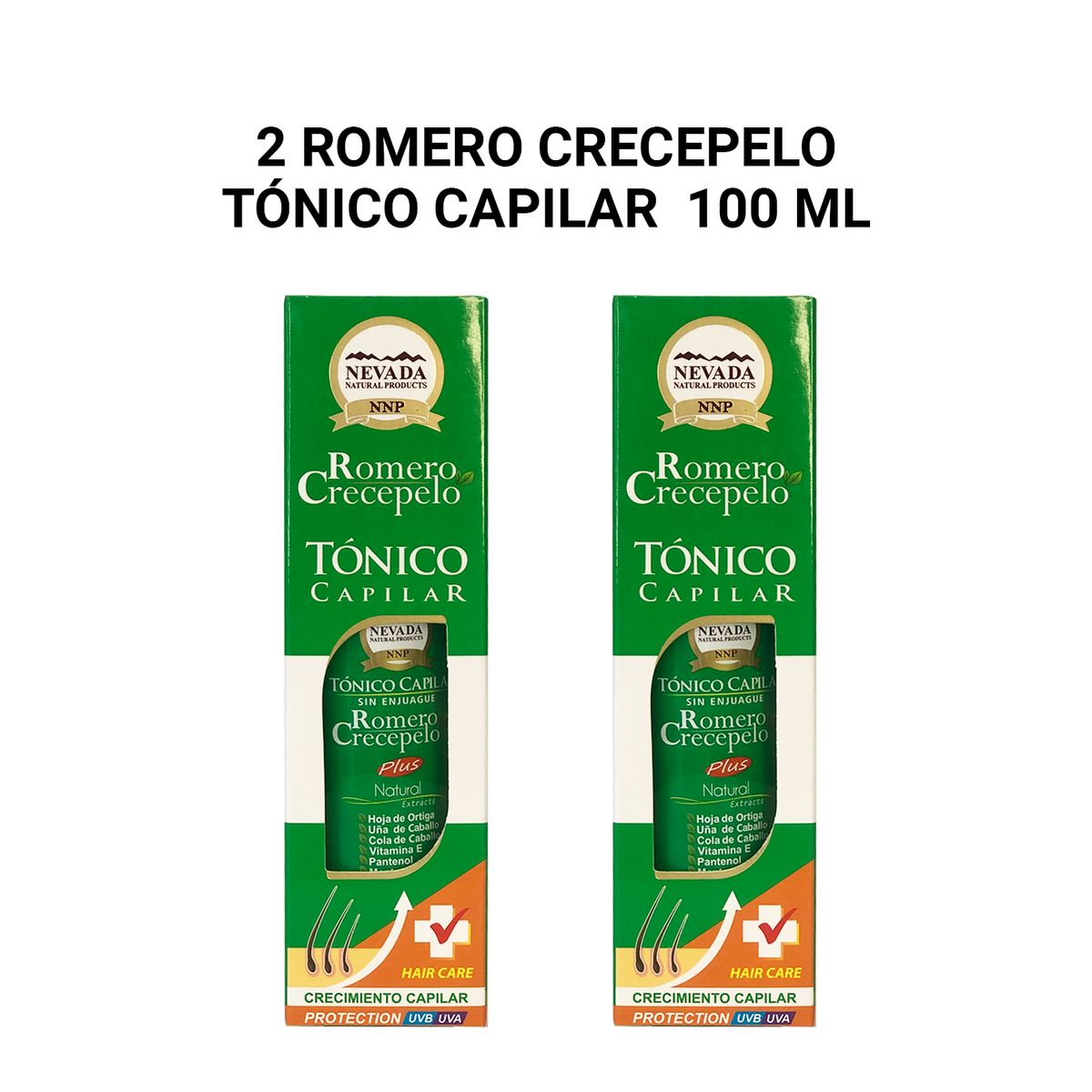 NEVADA NATURAL PRODUCTS - Tónico Capilar Romero Crecepelo Nevada 100ml 2 Unidades