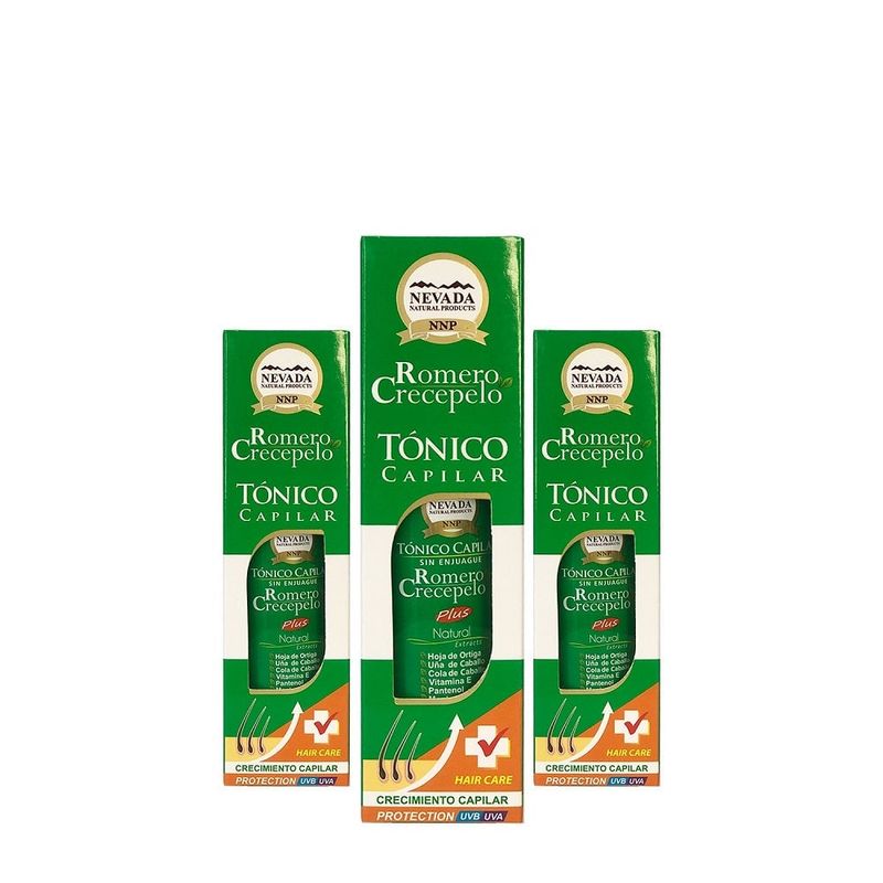 NEVADA NATURAL PRODUCTS - Tónico Capilar Romero Crecepelo Nevada 100ml 3 Unidades