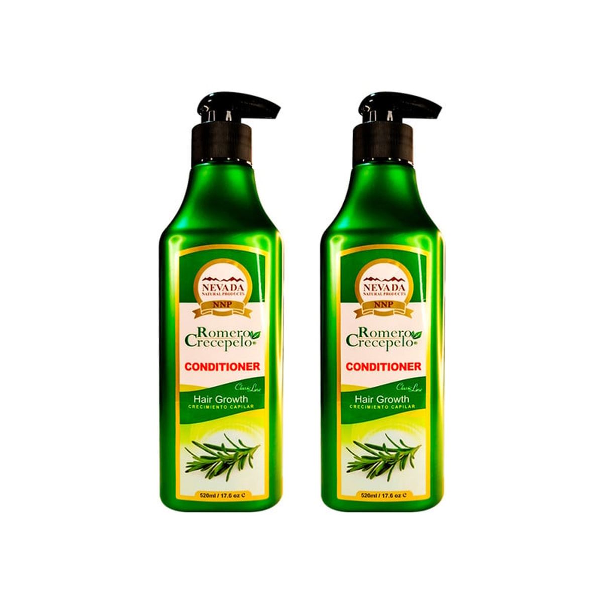 NEVADA NATURAL PRODUCTS - Acondicionador Romero Crecepelo Nevada 520ml 2 Unidades