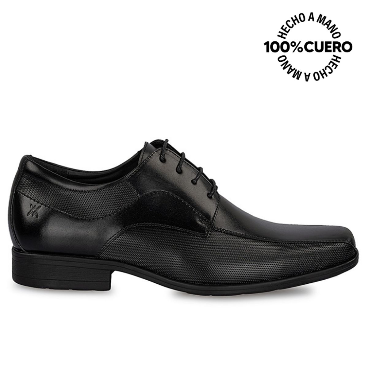 VIALE - Zapato Derby Vestir MATEO-068 Negro Viale Homme Cuero