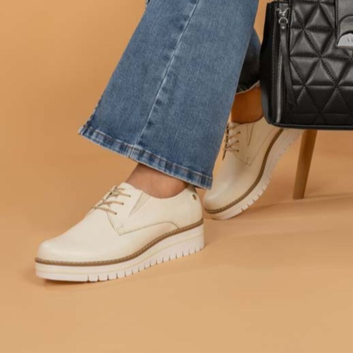 VIALE - Zapato Oxford Casual TATI-2429 BlanOff Viale Cuero