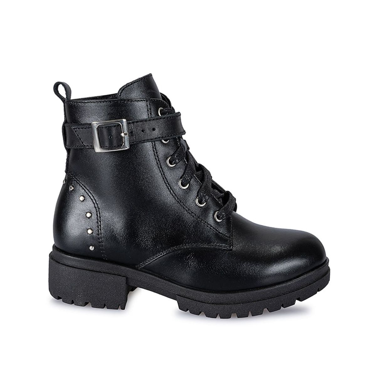 RABBIT - Botin Derby Casual YADIRA-121 Negro Rabbit Cuero