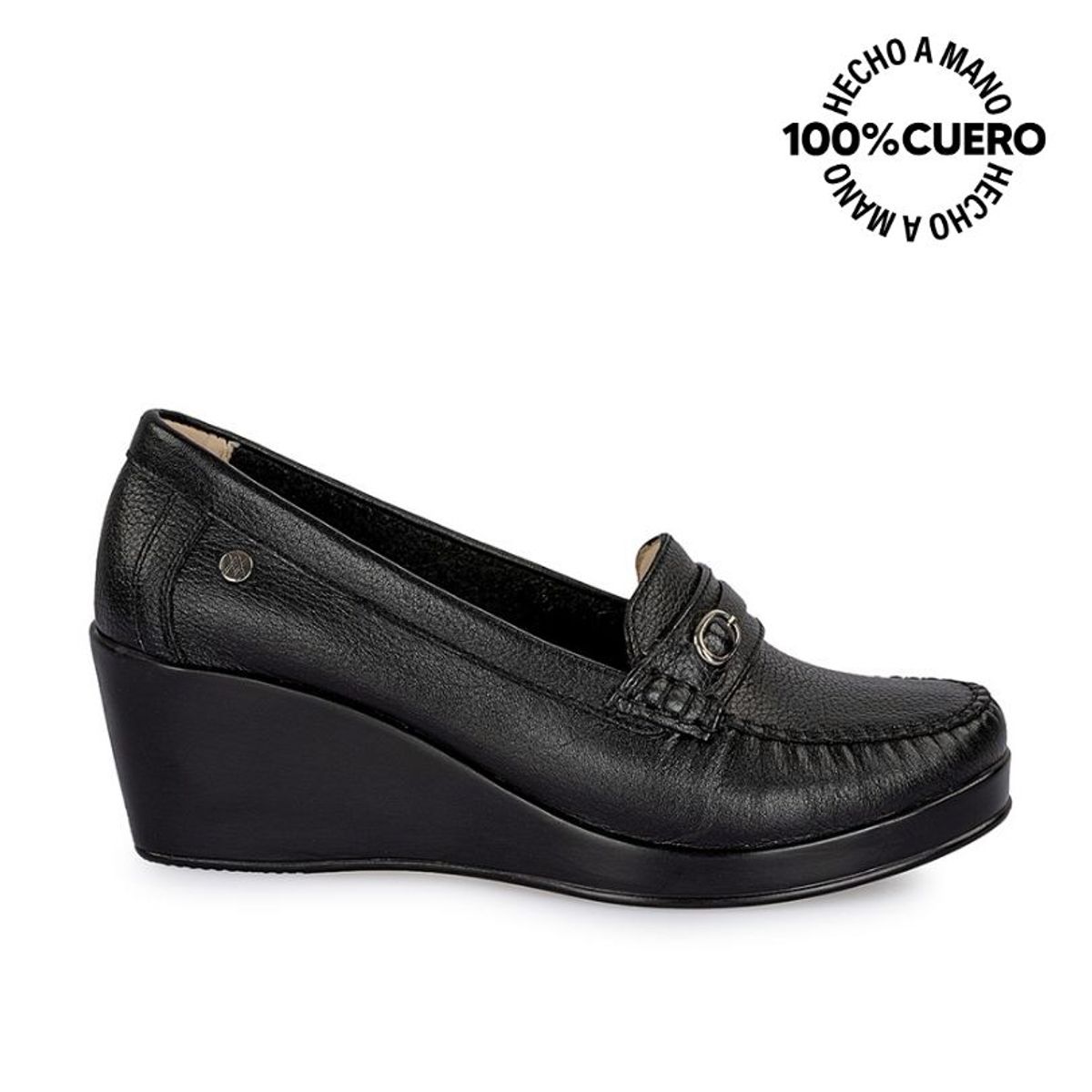 VIALE - Zapato Mocasín Casual DOM-2401 Negro Viale Cuero
