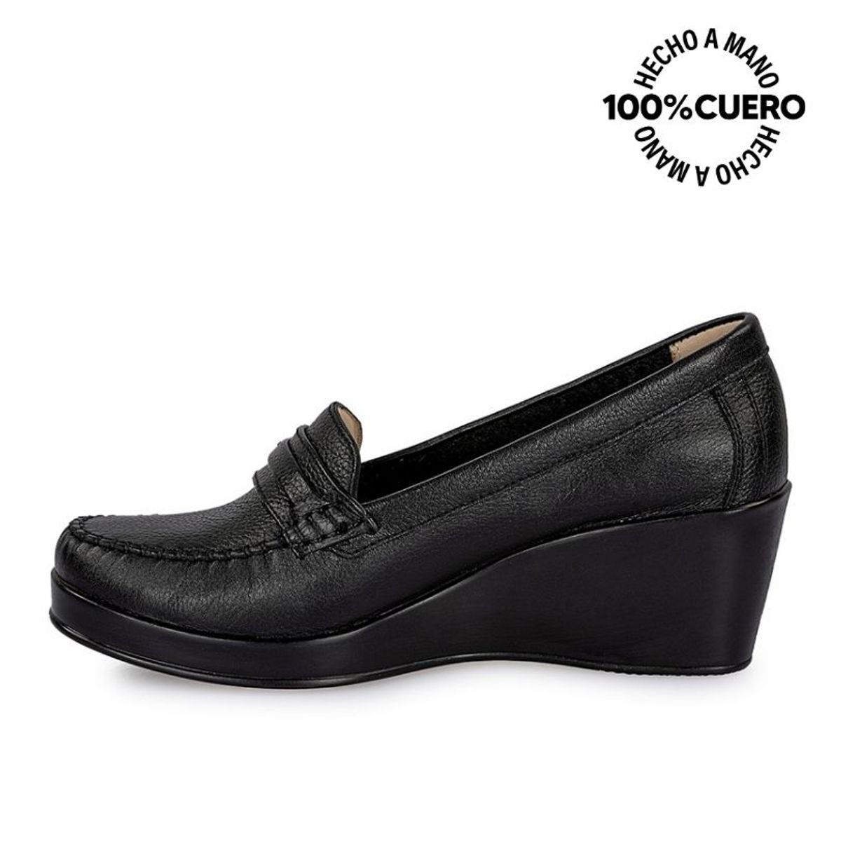 VIALE - Zapato Mocasín Casual DOM-2401 Negro Viale Cuero