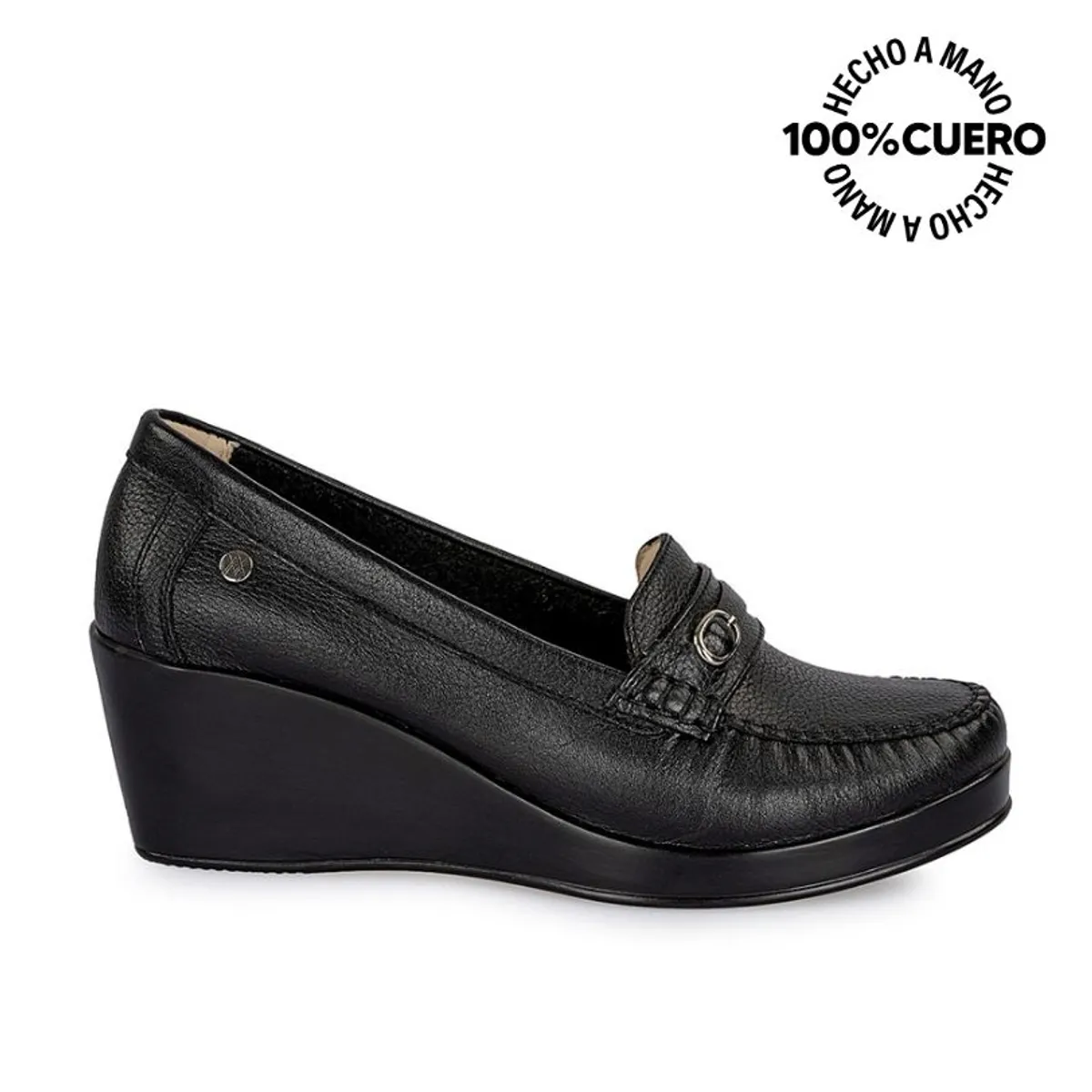 VIALE - Zapato Mocasín Casual DOM-2401 Negro Viale Cuero