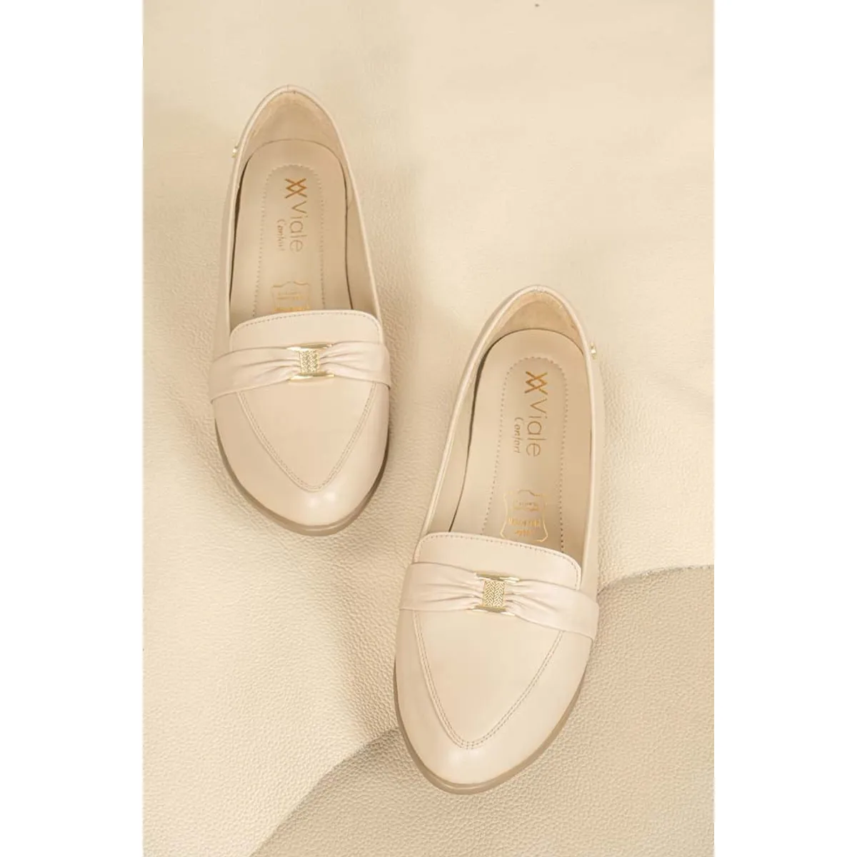 VIALE - Zapato Mocasín Casual ECO-2422 PaloRosa Viale Cuero