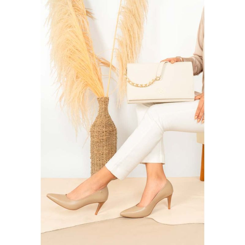 VIALE - Zapato Stiletto Vestir HER-2411 Vison Viale Cuero