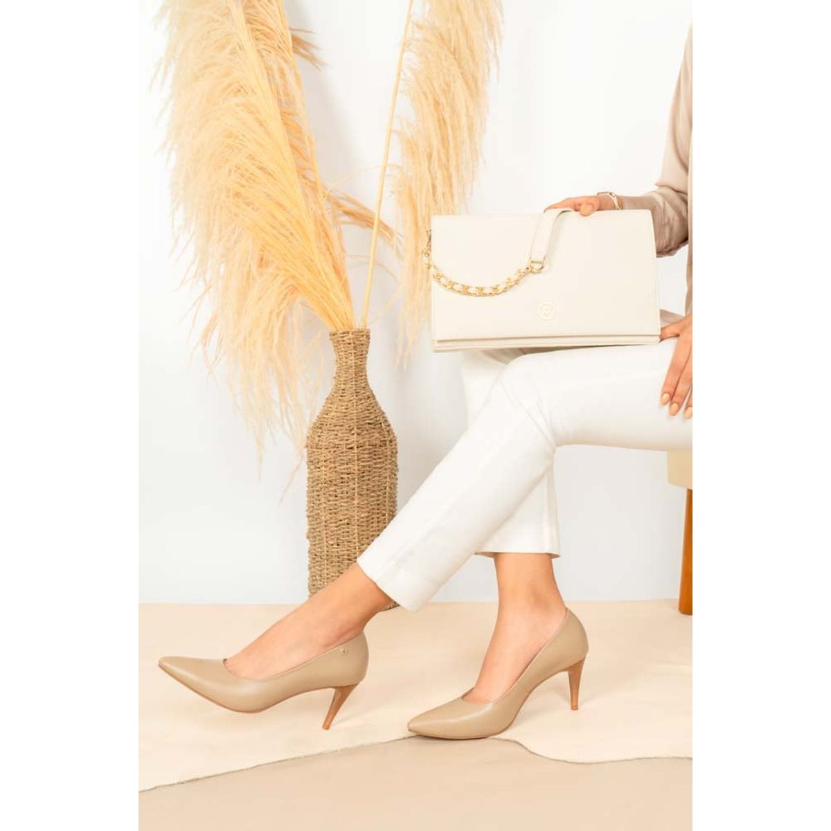 VIALE - Zapato Stiletto Vestir HER-2411 Vison Viale Cuero