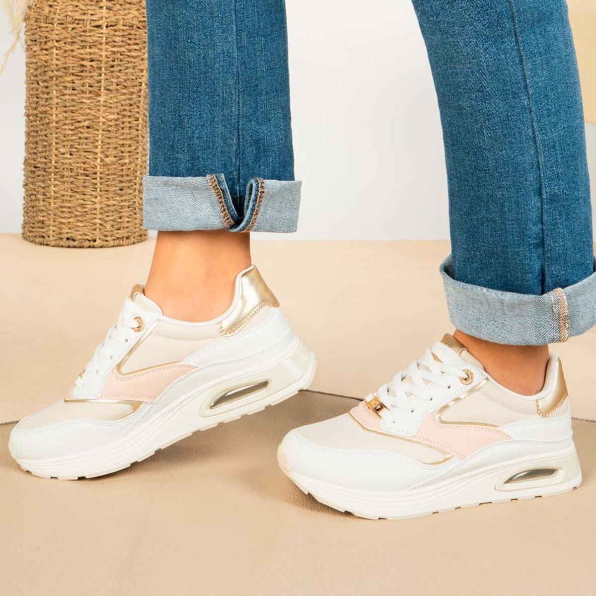 ADV - Zapatilla Casual JAN-2420 BlanRos ADV