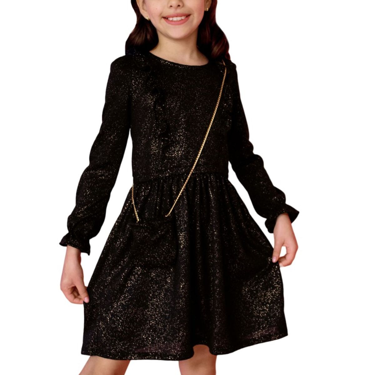KIDS MASHMELO - Vestido Angora Con Foil Para Niña Kidsmashmelo