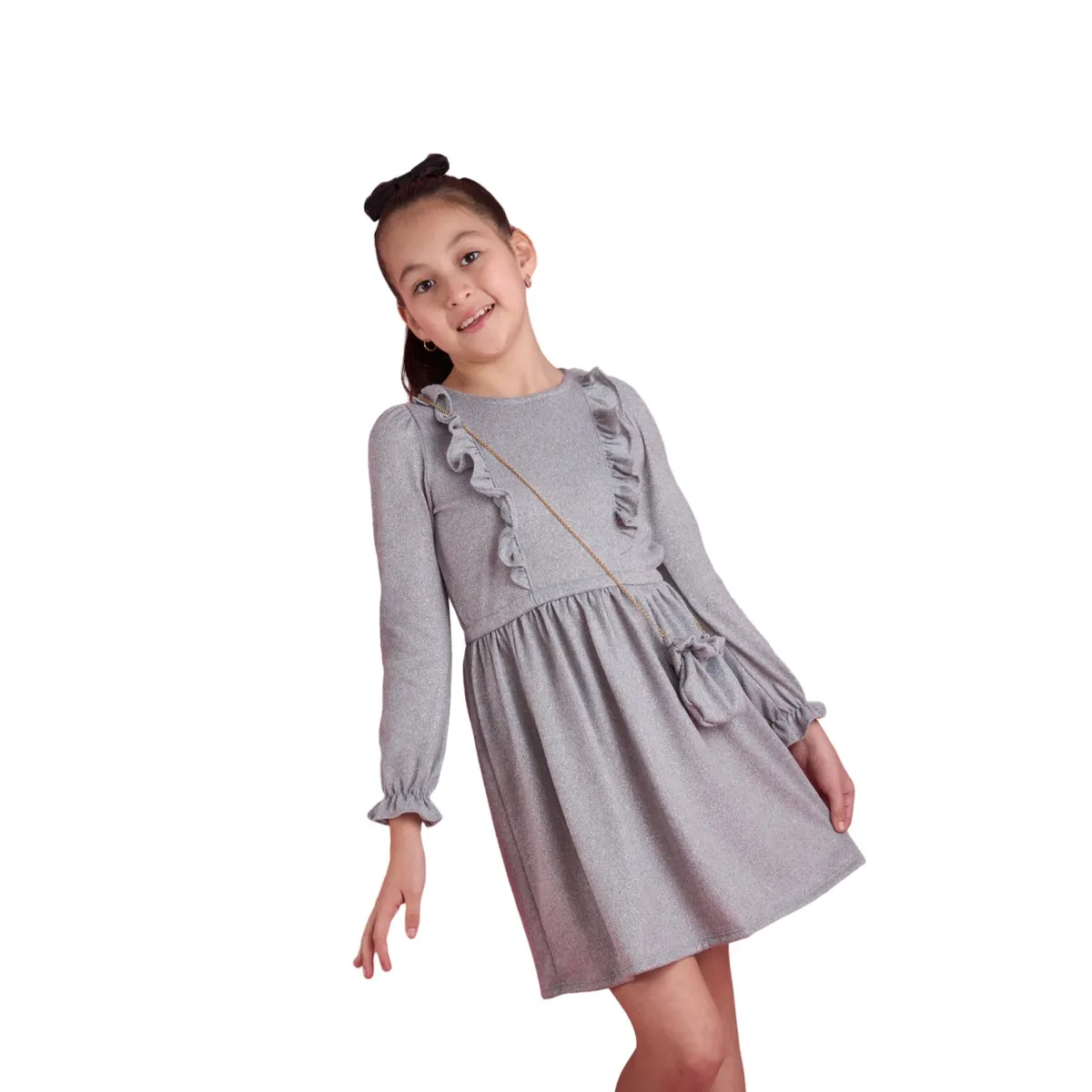 KIDS MASHMELO - Vestido Angora Con Foil Para Niña Kidsmashmelo