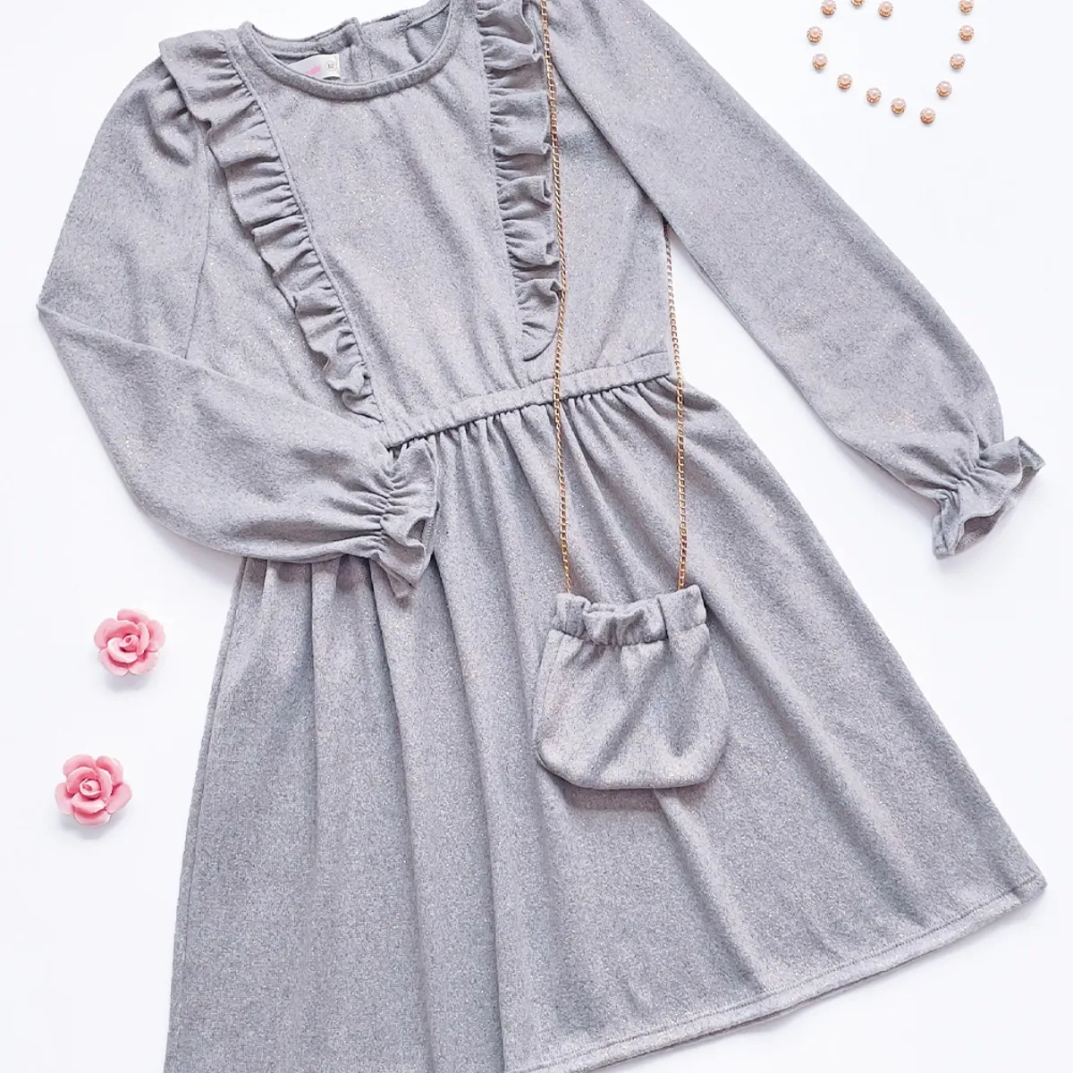 KIDS MASHMELO - Vestido Angora Con Foil Para Niña Kidsmashmelo