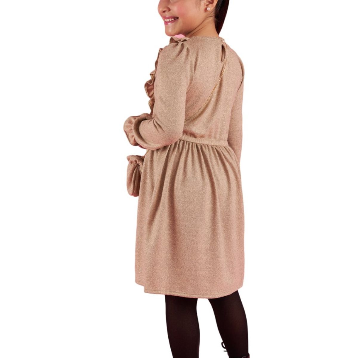 KIDS MASHMELO - Vestido Angora Con Foil Para Niña Kidsmashmelo