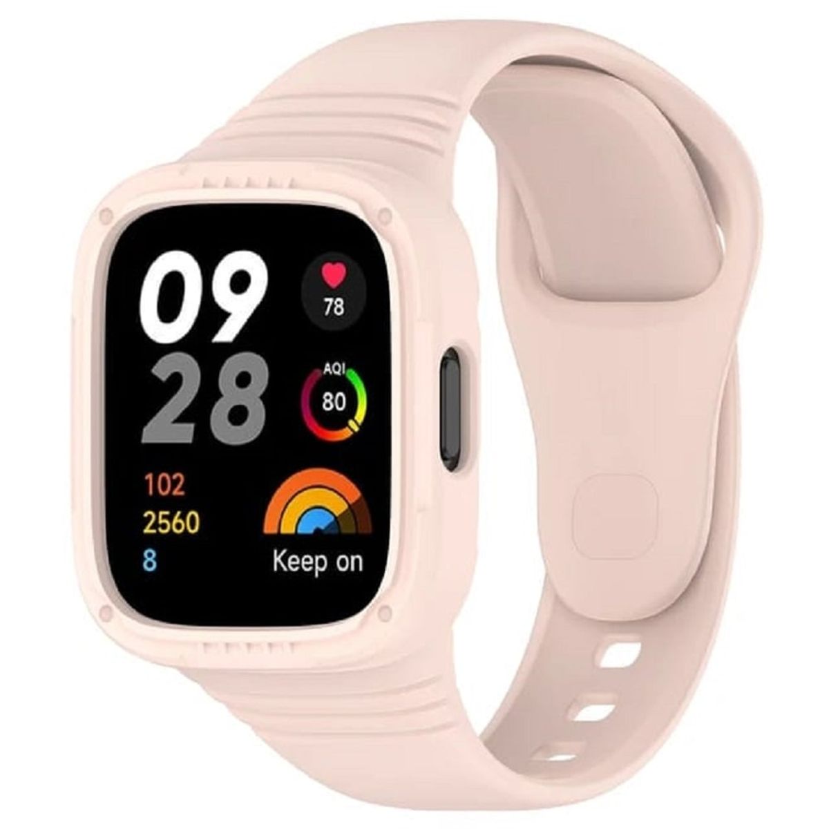 GENERICO - CORREA MAS CASE PARA XIAOMI REDMI WATCH 3 ACTIVE Y LITE - ROSA