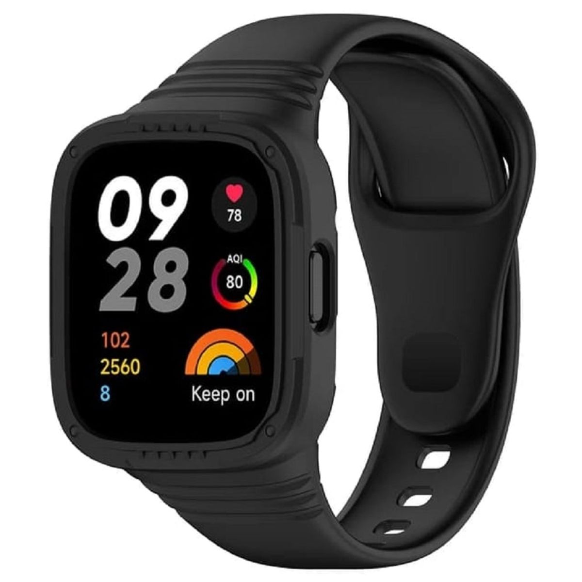GENERICO - CORREA MAS CASE PARA XIAOMI REDMI WATCH 3 ACTIVE Y LITE - NEGRO