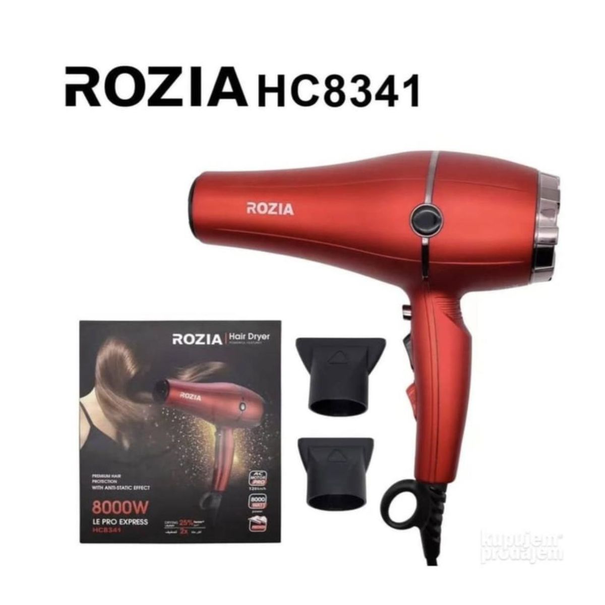 GENERICO - Secadora de Cabello Rozia Hair Dryer 8000W