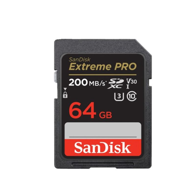 SANDISK - Memoria Sandisk SD Extreme PRO 200mbs 64GB Camara Sony Canon