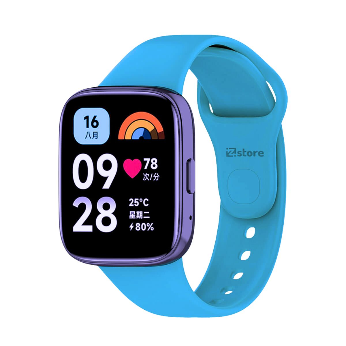 GENERICO - CORREA DE SILICONA PARA XIAOMI REDMI WATCH 3 - CELESTE