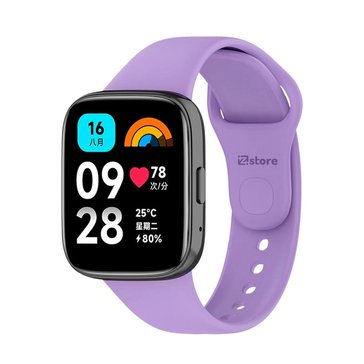 GENERICO - CORREA DE SILICONA PARA XIAOMI REDMI WATCH 3 ACTIVE Y LITE - LILA