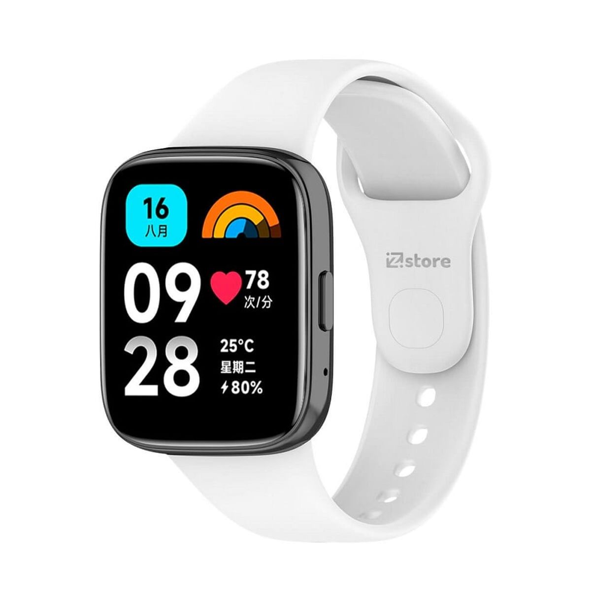 GENERICO - CORREA DE SILICONA PARA XIAOMI REDMI WATCH 3 ACTIVE Y LITE - BLANCO
