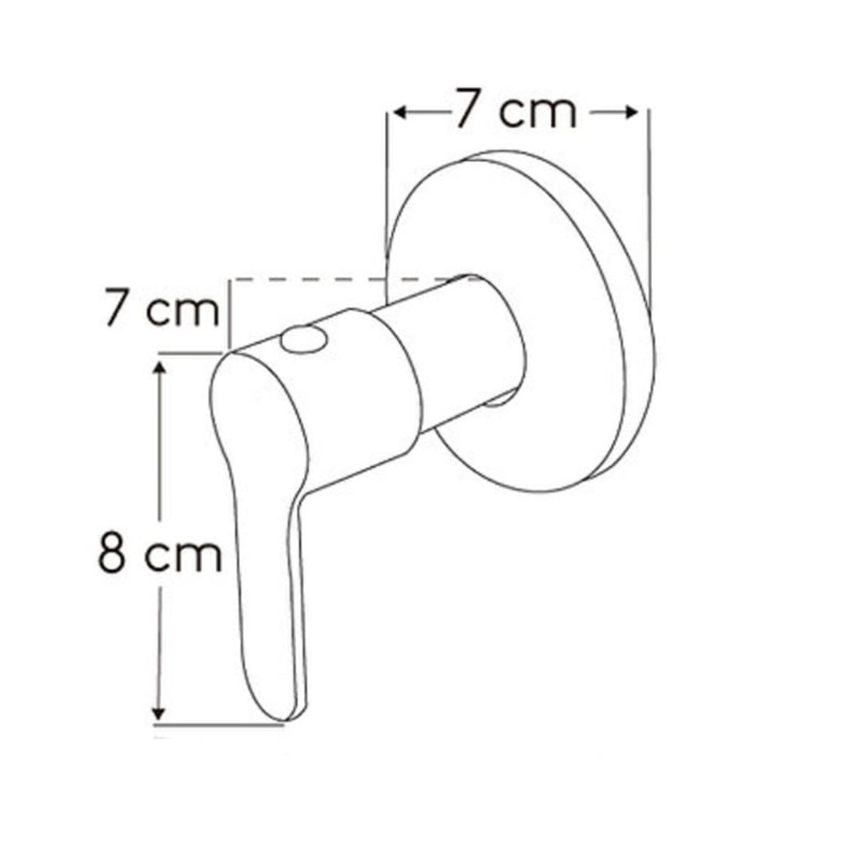 GENERICO - Llave para Ducha en Acero Inoxidable Satinado