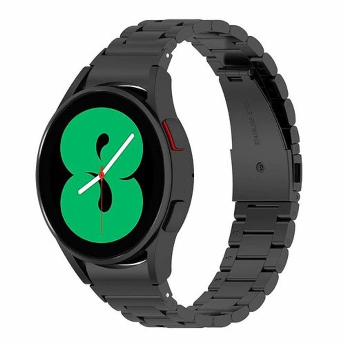 GENERICO - CORREA DE ESLABONES ACERO PARA SAMSUNG WATCH 4-5-6-7 NEGRO