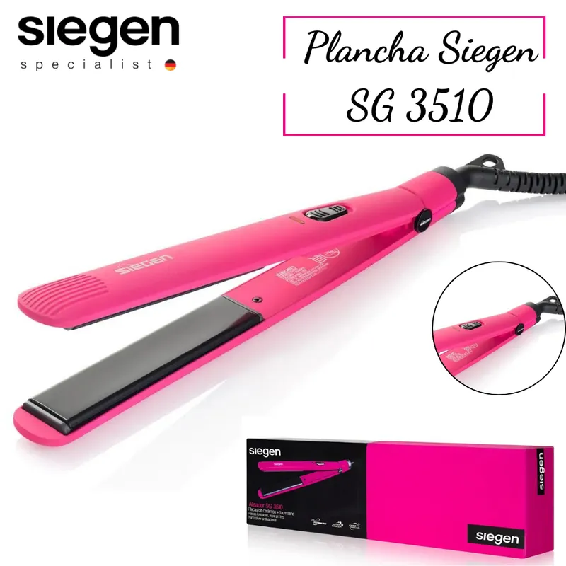 SIEGEN - Plancha Alisadora Siegen Rosada SG 3510