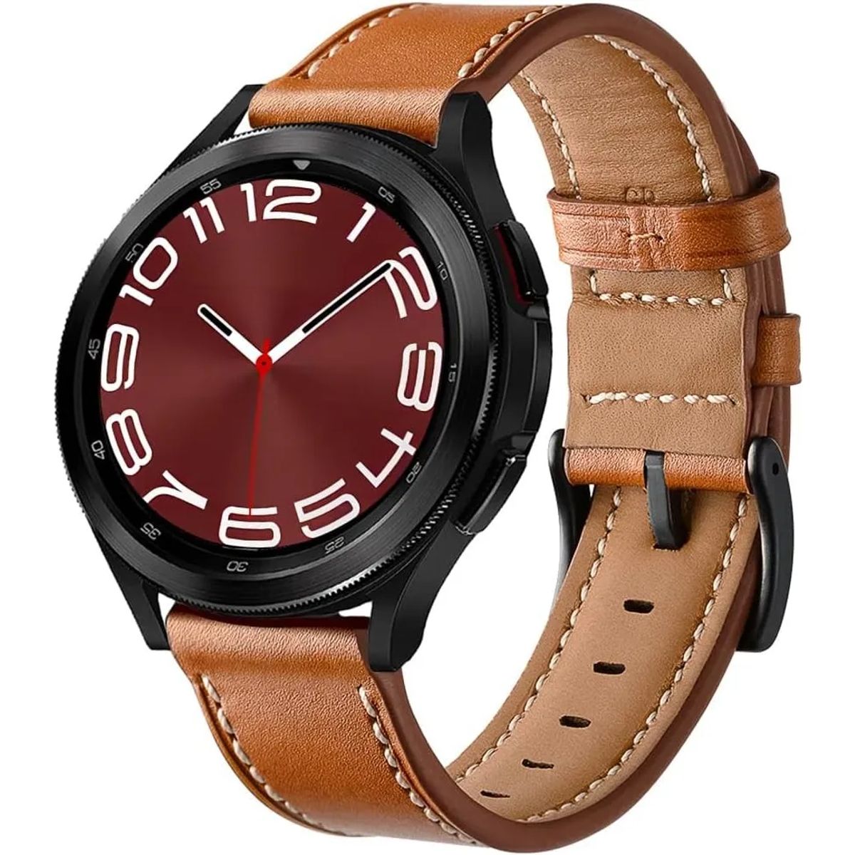 GENERICO - CORREA DE CUERO PARA SAMSUNG WATCH 4 - 5 - 5 PRO - 6 MARRON